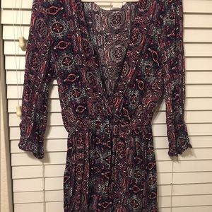 Romper, Purple with Pattern.